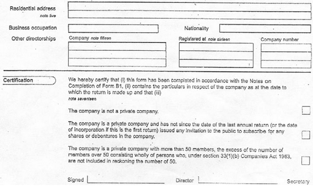 Schedule Companies Forms No 3 Order 2002 S I No 114 Of 2002 Better Regulation